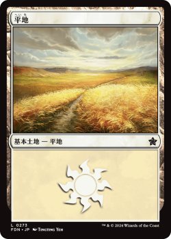 画像1: 平地/Plains 【Ver.2】 (FDN)《Foil》