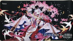 画像1: LUNLUNプレイマット：【藤ちょこ：芽吹きの剣 別注フルアート仕様】  【送料込】