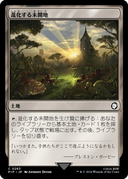 画像1: 進化する未開地/Evolving Wilds (PIP)《Foil》 (1)