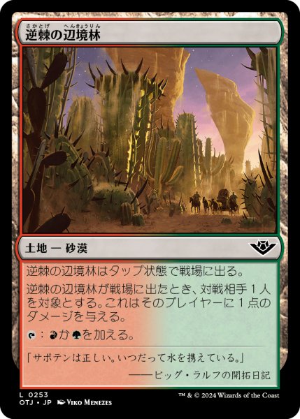 画像1: 逆棘の辺境林/Bristling Backwoods (OTJ)《Foil》 (1)