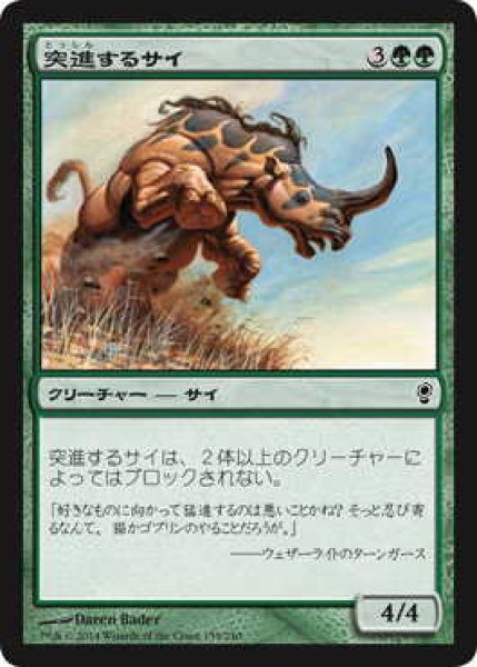 画像1: 突進するサイ/Charging Rhino (CNS)《Foil》 (1)