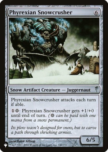 画像1: ファイレクシアの雪潰し/Phyrexian Snowcrusher (LST) (1)